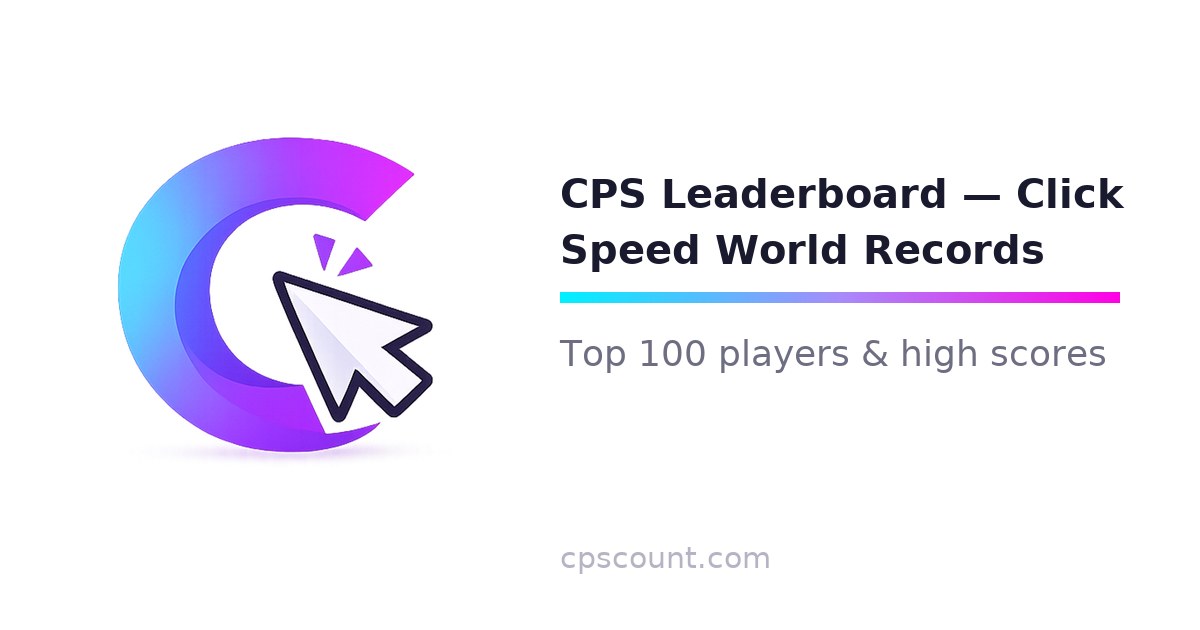 CPS Leaderboard — Click Speed World Records | CPSCount